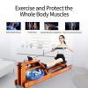 Water Rower Oak Wooden Rowing Machine with LCD Monitor