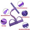 DOUBLEFUN Pedal Resistance 4-Tube Pull Rope with Foot Pedal