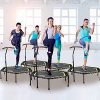 Silent Mini Trampoline with Adjustable Handle Bar
