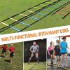 Maximize Athletic Performance with the Agility Ladder Training Set: Ideal for Soccer, Football, and Sports Enthusiasts, 12Rung 20ft Kit with Cones and Stakes