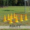 OTTO Adjustable Hurdle Cone Set - Sports Cones for Agility Training