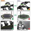 Silent Mini Trampoline with Adjustable Handle Bar