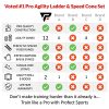 Pro Agility Ladder and Cones - 15 ft Fixed-Rung Speed Ladder