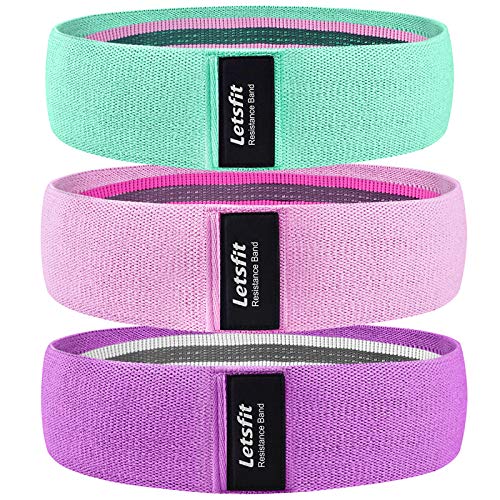 Letsfit Resistance Loop Bands for Legs and Hip Workout Training