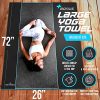 Sensu Large Yoga Mat - 6’ x 4’ x 9mm Extra Thick Exercise Mat for Yoga