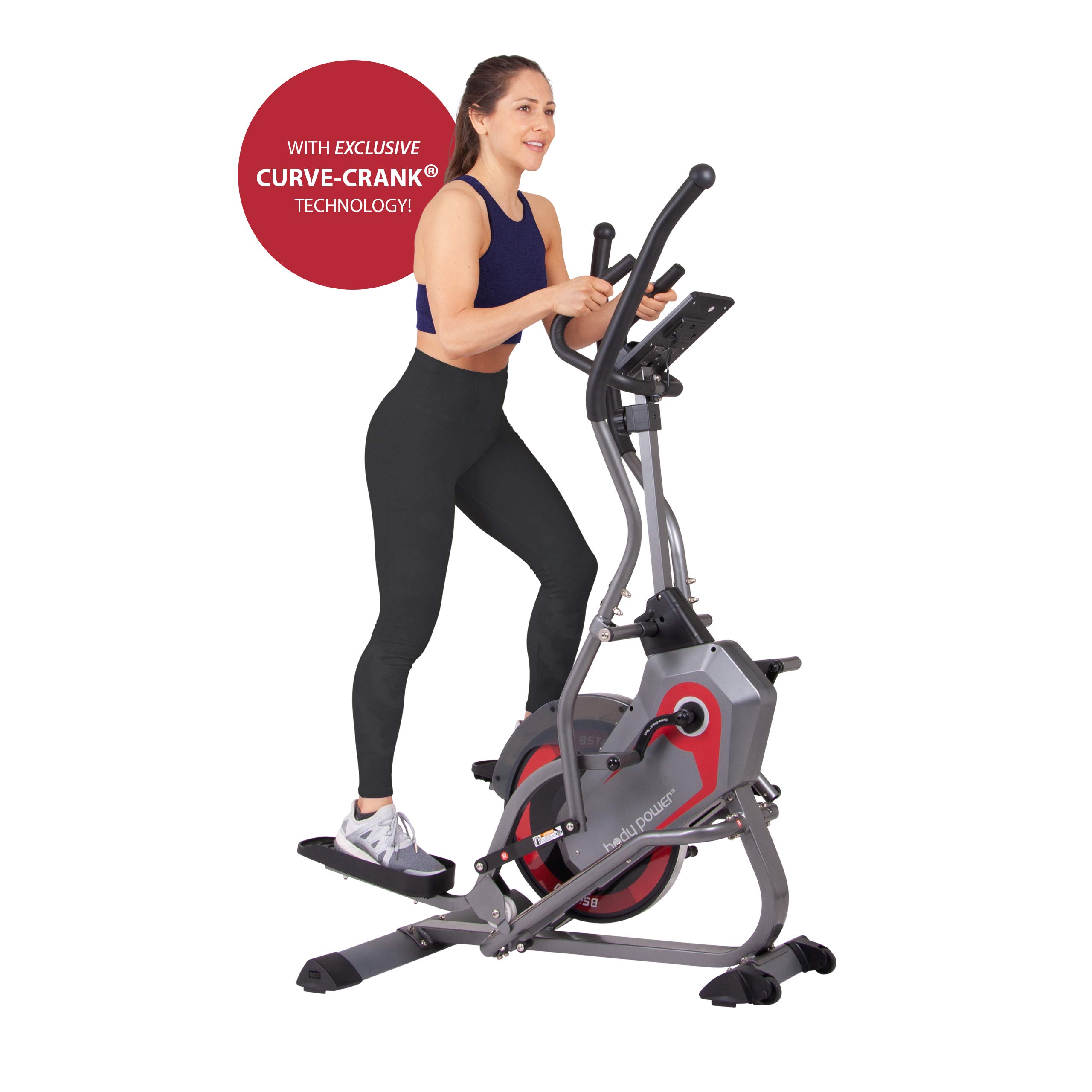 2-in-1 Elliptical Stepper Trainer with Curve-Crank