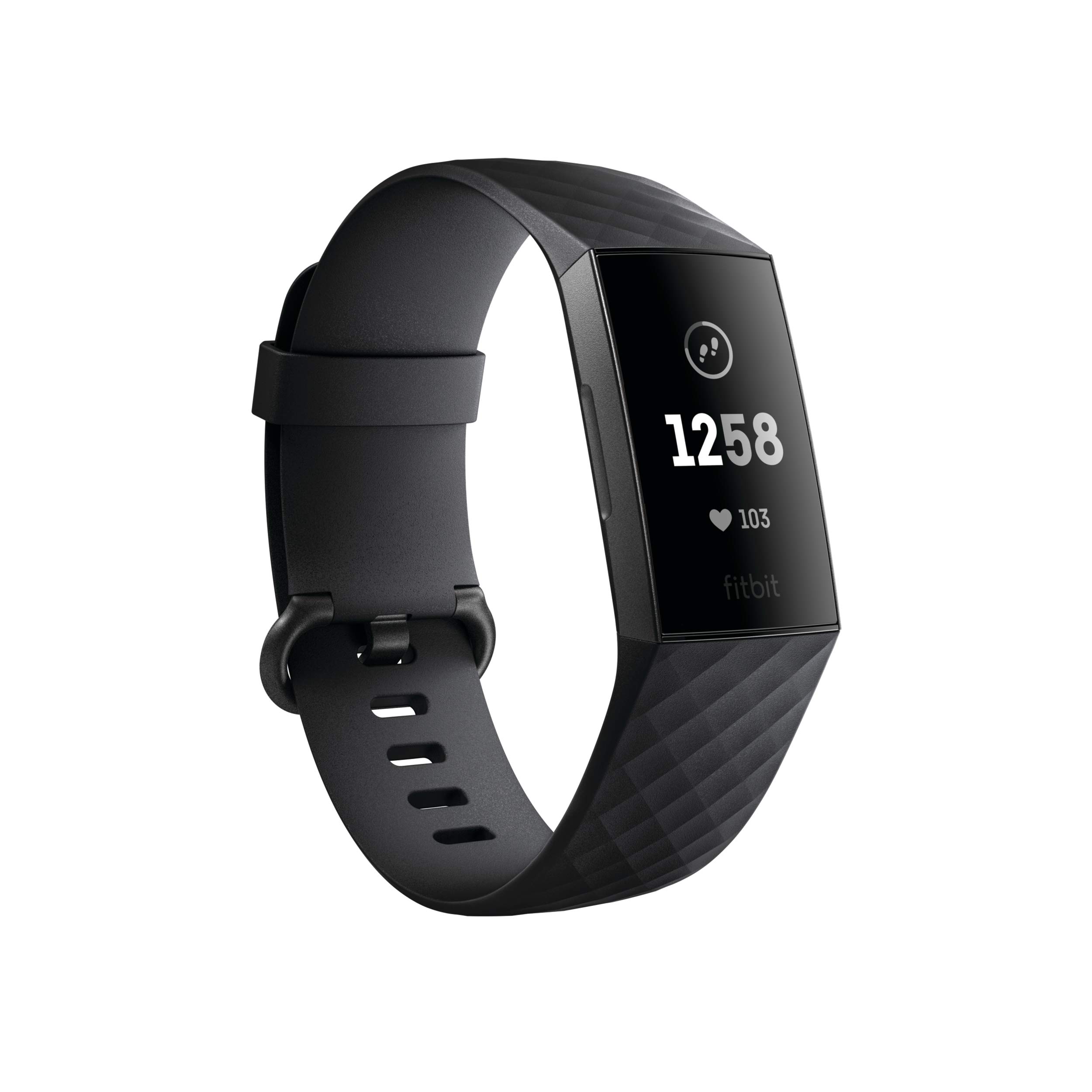 Fitbit Charge 3 Fitness Activity Tracker, Graphite/Black, One Size