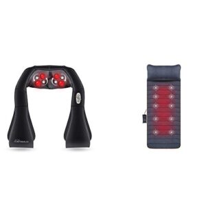 Snailax Shiatsu Neck Massager Massage Mat Bundle