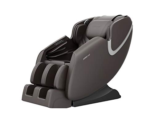 Brown Shiatsu Massage Recliner with 6 Intelligent Modes and Bluetooth Speaker for Full Body Relaxation.