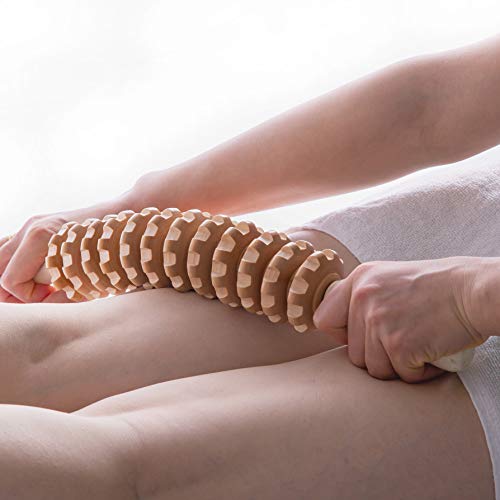 Mikako Wood Therapy Massage RollerTools,Anti Cellulite Tool