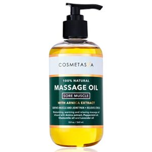 Cosmetasa Sore Muscle Massage Oil- 8.8 oz Soothes Muscle