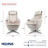 Nouhaus Modern Massage Chair with Ottoman.