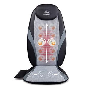 SNAILAX Shiatsu Back Massager with Heat - Gel Massage Nodes