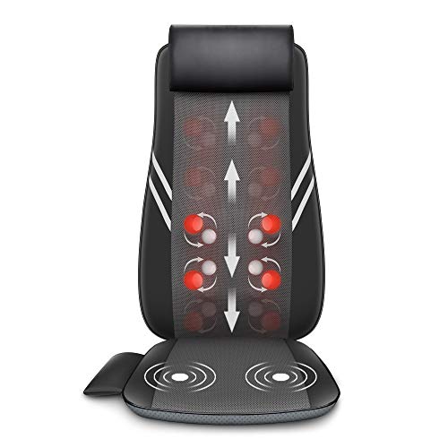 Snailax Full Back Massager with Heat-Shiatsu Massage Chair Pad