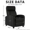 HCY Recliner Chair Massage Padded Wide Seat Sofa