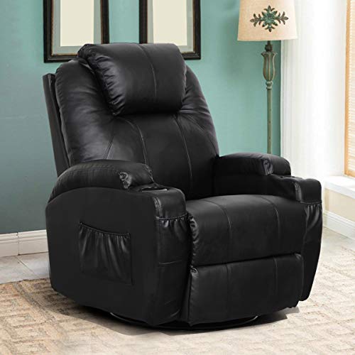 Esright Massage Recliner Chair Heated PU Leather