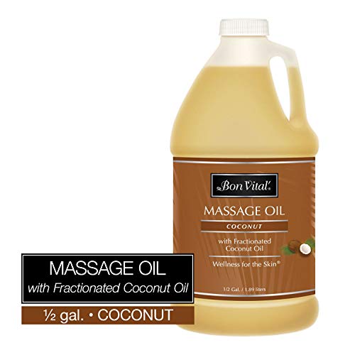 Bon Vital' Coconut Massage Oil Made with 100% Pure Coconut Oil