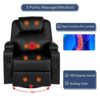 Esright Massage Recliner Chair Heated PU Leather