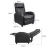 Recliner Chair Padded Seat Pu Leather Theater Seating