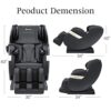 Real Relax Full Body Zero Gravity Shiatsu Massage Chair with Bluetooth and LED Light