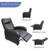 Recliner Chair Padded Seat Pu Leather Theater Seating