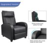 Recliner Chair Padded Seat Pu Leather Theater Seating