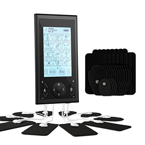 SPACEREST Newest 4 Channel 24 Modes Tens Unit Rechargeable