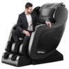 Full-Body Zero Gravity Massage Chair Recliner with Airbags, Low Back Heating, Hip Vibration, Foot Therapy and Bluetooth Speaker.