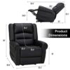 Esright Power Lift Recliner Chair for Elderly, Faux Leather