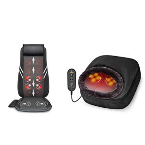 Snailax Shiatsu Back Massager for Chair Foot Massager Bundle