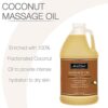Bon Vital' Coconut Massage Oil Made with 100% Pure Coconut Oil