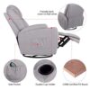 Esright Grey Fabric Massage Recliner Chair 360°