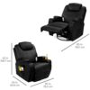 Relax in Style with the Executive Faux Leather Massage Recliner Chair – Adjustable Heat & Vibration