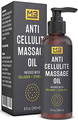 M3 Naturals Anti Cellulite Massage Oil Infused with Collagen and Stem Cell