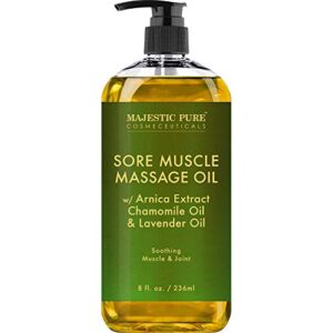 MAJESTIC PURE Arnica Sore Muscle Massage Oil for Body