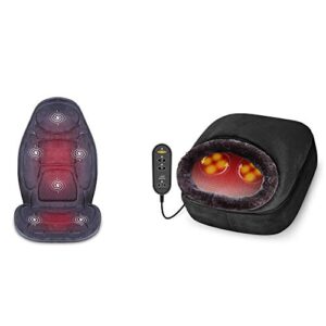 SNAILAX Vibration Massage Seat Cushion Foot Massager Bundle