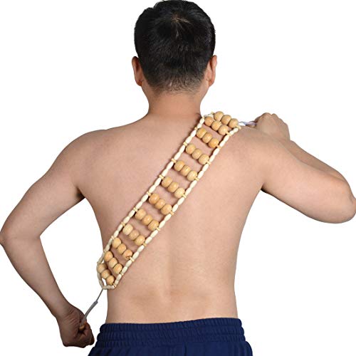 Handmade Massage Roller Rope, Self Wooden Massager Tools