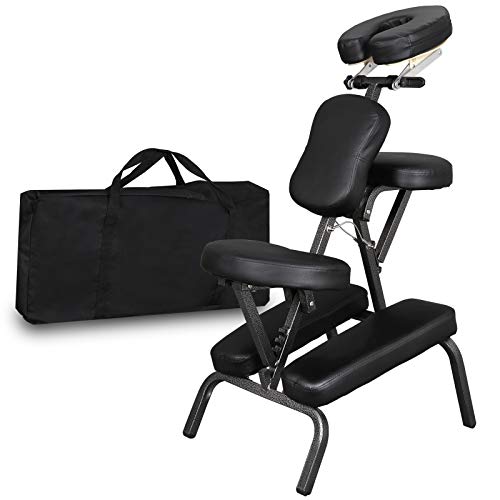 Portable Light Weight Massage Chair Leather Pad Travel Massage