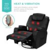 Relax in Style with the Executive Faux Leather Massage Recliner Chair – Adjustable Heat & Vibration