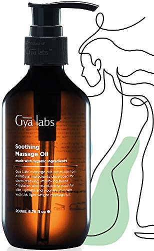 Gya Labs Soothing Massage Oil for Sore Muscles, Stress Relief
