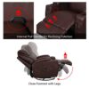 Esright Massage Recliner Chair Heated PU Leather Ergonomic