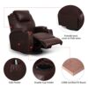 Esright Massage Recliner Chair Heated PU Leather Ergonomic