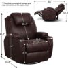 Esright Massage Recliner Chair Heated PU Leather Ergonomic