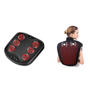 Snailax 2-in-1 Shiatsu Foot Massager Heating Pad for Back Bundle