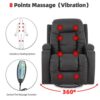 Massage Recliner Chair with Heat 360 Degree