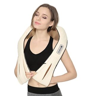 Ease muscle pain and tension with the Nekteck Back Neck and Shoulder Massager. This electric massager features 3D kneading and deep tissue shiatsu pressure, as well as warmth for added comfort. Use it in the office, car, or at home for convenient relief (Beige).