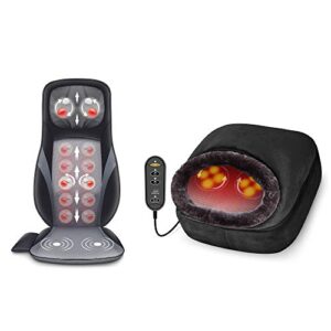 Snailax Back Massage Chair Pad Foot Massager Bundle