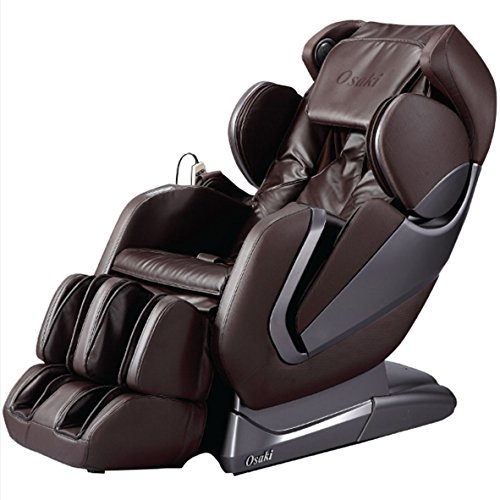 Titan Professional - Alpha Full Body Massage Chair with Innovative Arm Design, L-Track Roller for Under Buttocks, Space Saving and Zero Gravity Position, Foot Rollers (Brown).