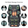 Real Relax Full Body Zero Gravity Shiatsu Massage Chair with Bluetooth and LED Light
