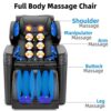 Ultimate Relaxation Awaits: Forever Rest Full Body Zero Gravity Electric Massage Chair with Foot Rolling and Built-in Heat - Unwind in Black Luxury